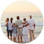 family on a beach